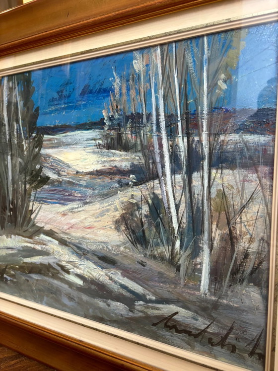 Oil on Canvas Landscape Painting by Lamberto Lamberti, 1970s, Paintings & Drawings (photo 6 of 9)