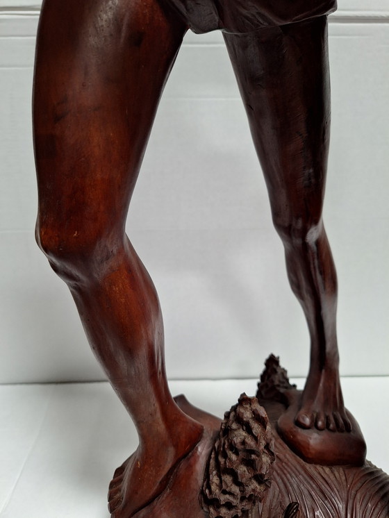 Image 1 of Balinesische Hartholzstatue eines Fischers
