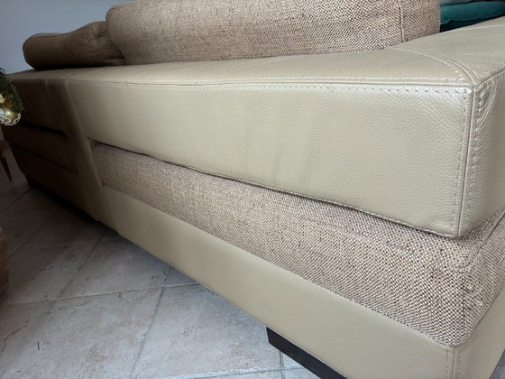 Roche Bobois Leather and Fabric 1 Three-Seater Sofa – 3-5 seaters, Textile (photo 4 of 5)