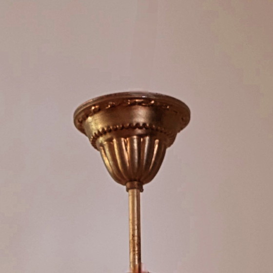 Image 1 of Pineapple midcentury crystal pendant
