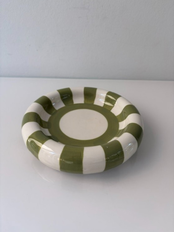 Cuenco a rayas verde-blanco / Vide-Poche – Ceramic (photo 7 of 15)