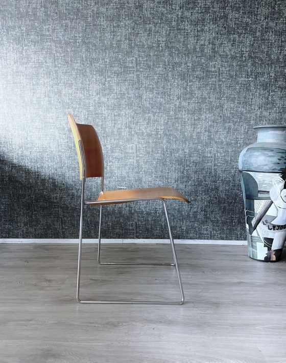 Image 1 of 6x David Rowland voor HOWE - 40/4 Sled-Base Side Chair