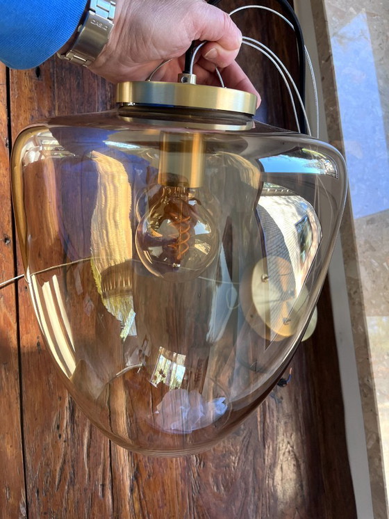 Image 1 of Lucide FLORIEN - Pendant light - Ø 28 cm - 1xE27 - Amber