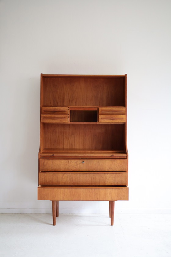 Vintage Scandinavian Secretaire, 1950s/60s – Wall cabinet, Wood (photo 4 of 9)