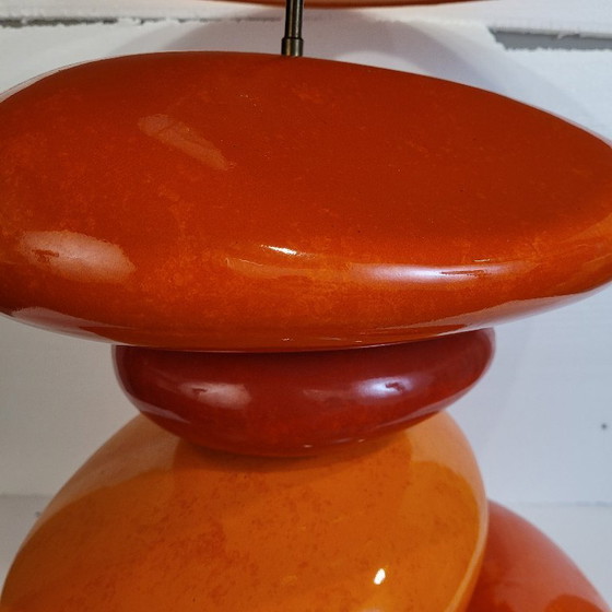 Image 1 of Lampe de table en céramique émaillée, d'après Chatain, style contemporain, années 80 – France