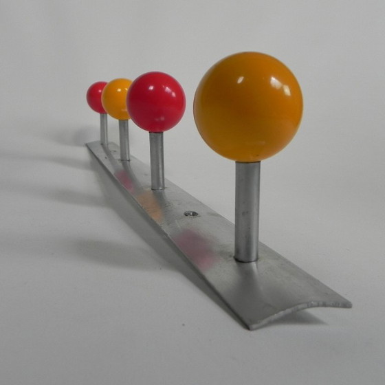 Image 1 of Wall coat rack with colored bulbs, 1950s