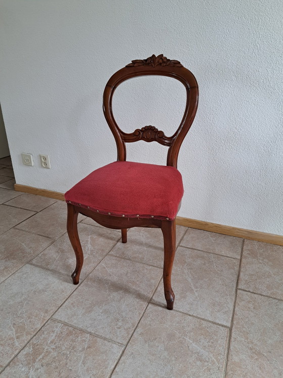 Antiker viktorianischer Mahagoni-Stuhl – Sessel, Wood, Velvet (photo 6 of 7)