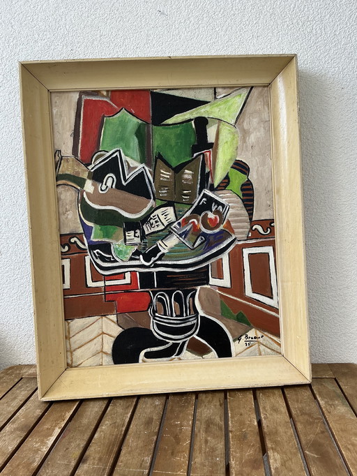 Cubist Still Life in the Style of Georges Braque, 1935