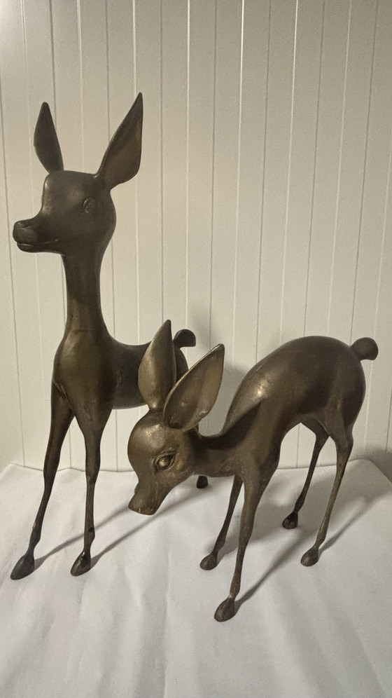 Image 1 of Set vintage in ottone "Bambi", composto da due pezzi. Anni '60.