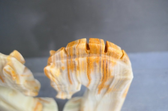 Fermalibri Art Déco in onice/marmo a forma di testa di cavallo – Oggetti decorativi, Marble, Stone (photo 8 of 11)