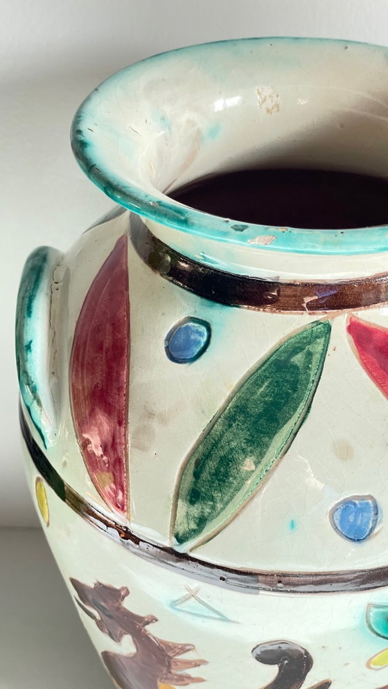 Image 1 of Vintage Italy VASES DRAGON Pattern