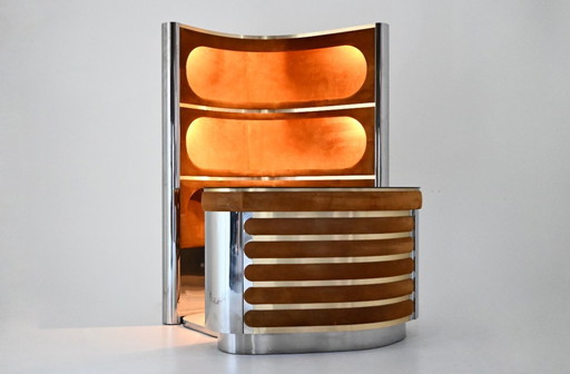 Bar set in the style of Willy Rizzo, 1970