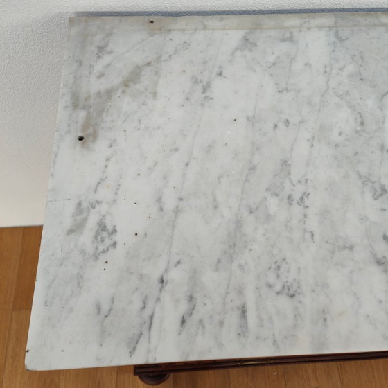 Image 1 of Vintage antique dresser chest of drawers bathroom furniture with marble top