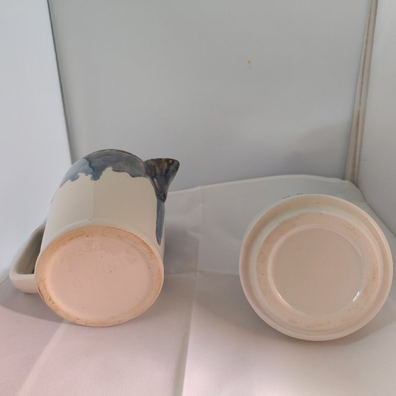 Image 1 of Pastis carafe set with bird. The Pastis can be poured through the beak.