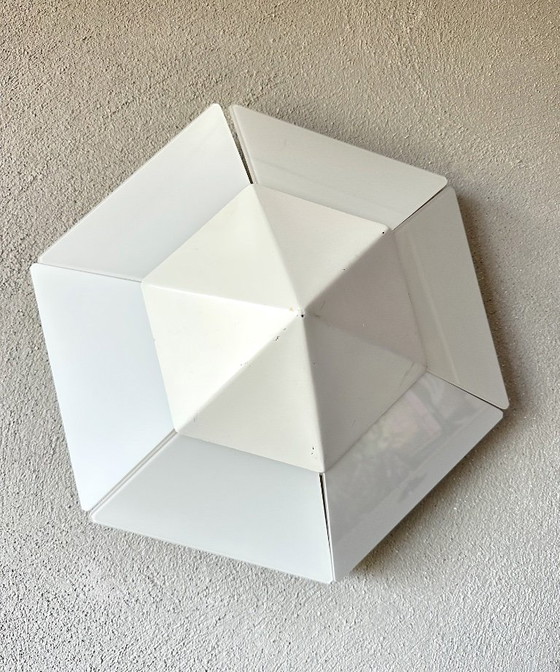 Vintage Kalmar ceiling or wall light, Metal, White (photo 4 of 10)