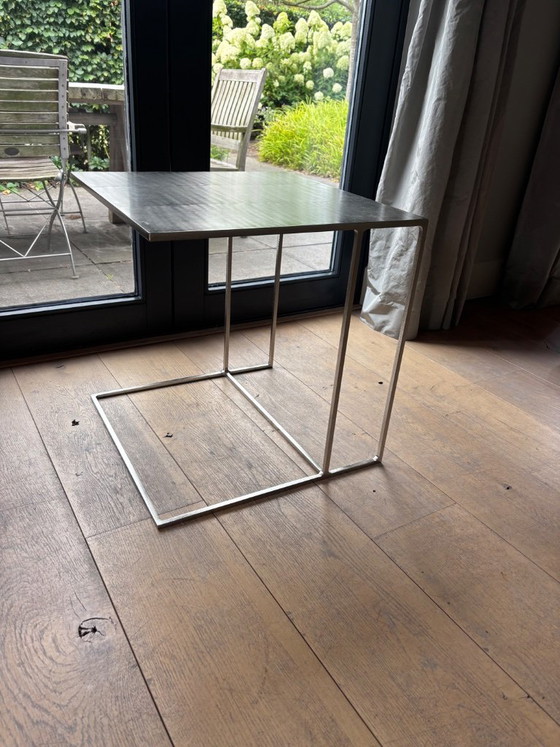 Minotti Leger side table, brushed metal (photo 7 of 7)