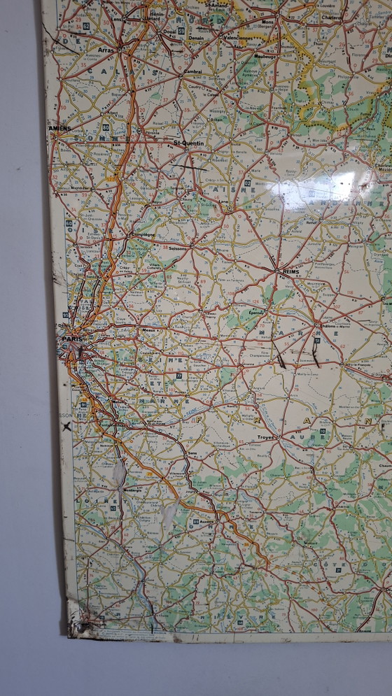 Vintage metalen Michelin Benelux wandkaart 1968 – Wanddecoratie (photo 3 of 5)