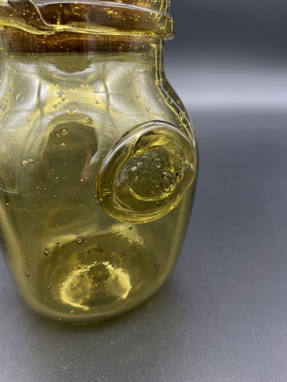 Verrerie de Biot Vintage Apothecary Jar in Yellow Bubble Glass – Vases (photo 3 of 8)