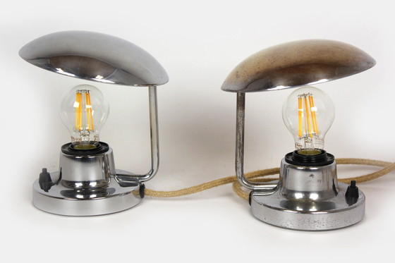 Image 1 of 2x Napako Chrome Table Lamps