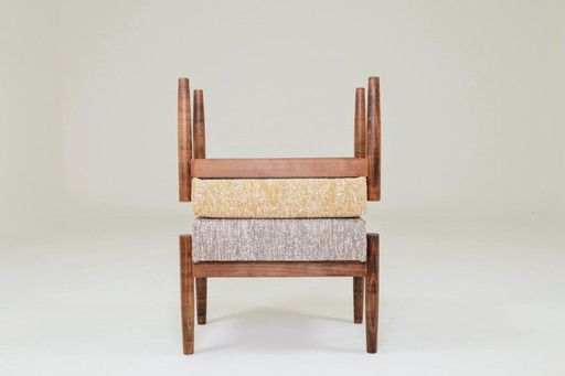 Set di 2 sedie per bambini in legno di granola giallo-marrone