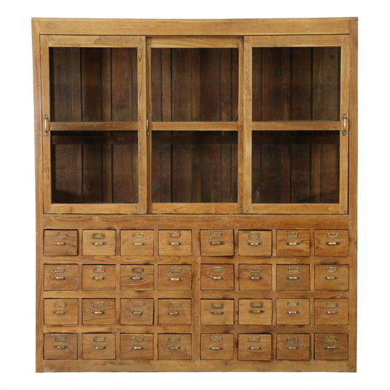 Display Cabinet with Drawers – Glass, Wood (photo 4 of 11)