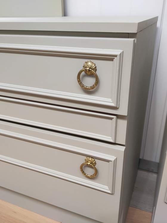Image 1 of Coiffeuse vintage avec 2 tables de chevet