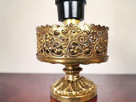 Image 1 of Itailan Hollywood Regency style tall ceramic buffet lamp