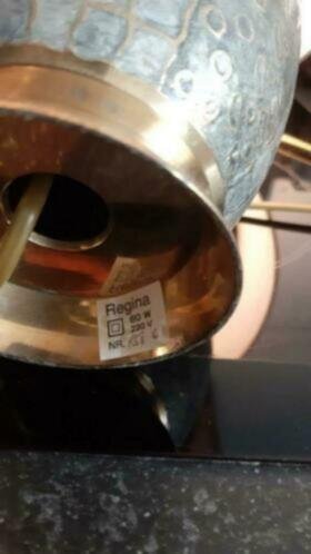 Image 1 of 2x Firma Regina Cloisonne Lamp With Riviera Maison Stainless Steel Shades