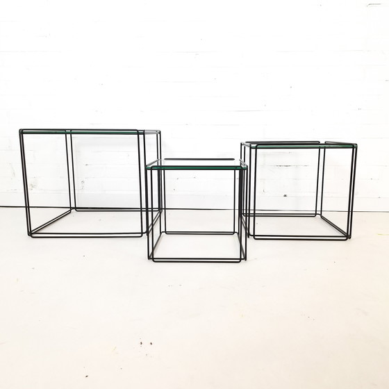 Image 1 of Casetta nido vintage Isocele Max Sauze, anni '70, nera con vetro