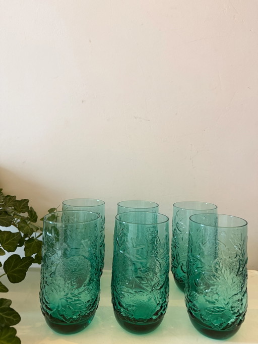 Lot de 6 verres à long drink italiens vintage