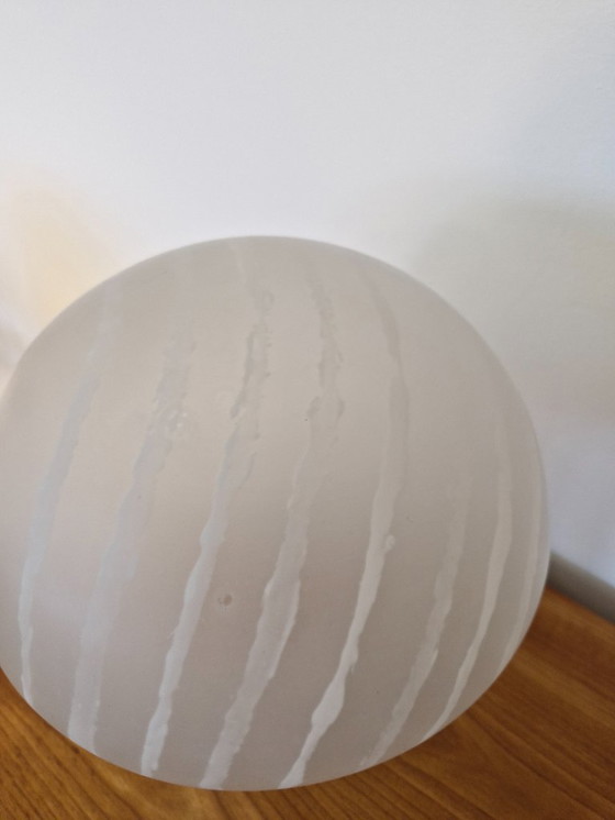 Image 1 of Vintage mushroom table lamp marbled glass