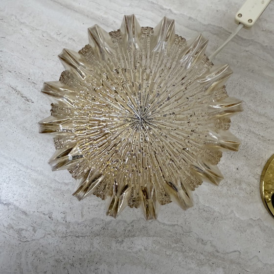 Image 1 of Mid Century Set van 2 Wortmann & Filz glazen tafellampen, 1970