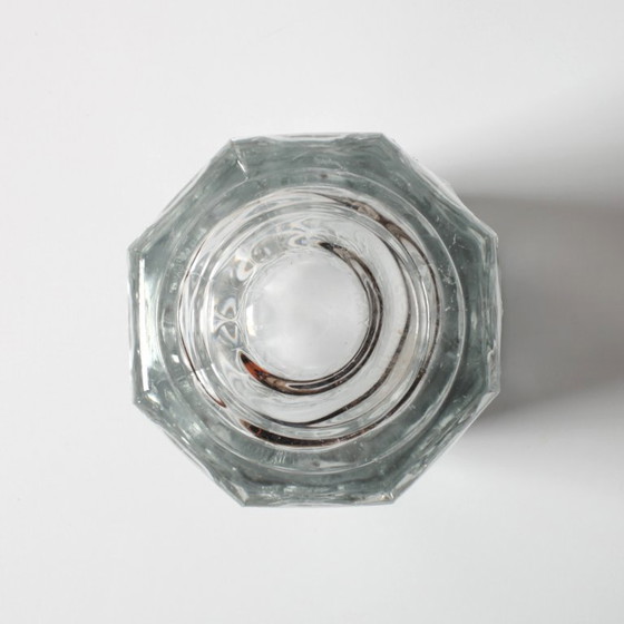 Image 1 of Mid-Century Textured Glass Vase: Fidenza Italian Leaf Pattern, 1970s