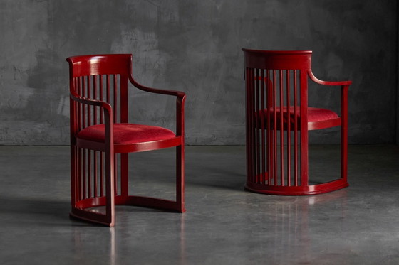 Image 1 of Japanese Dining Set in the Style of Frank Lloyd Wright, Belgium, 1940s