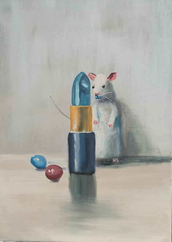 Image 1 of Adam Golly - Mouse and lipstick