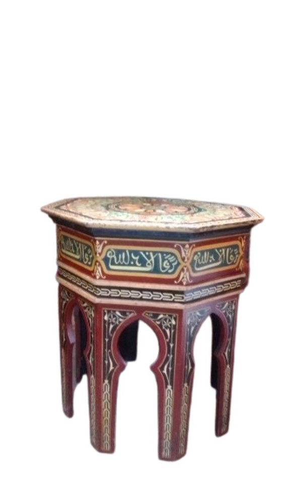 Image 1 of Handbemalter marokkanischer Beistelltisch