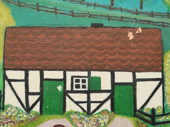 Pintura al óleo “Granja” de Olga Manstedt (1983) – Decoración de pared, Wood (photo 6 of 8)