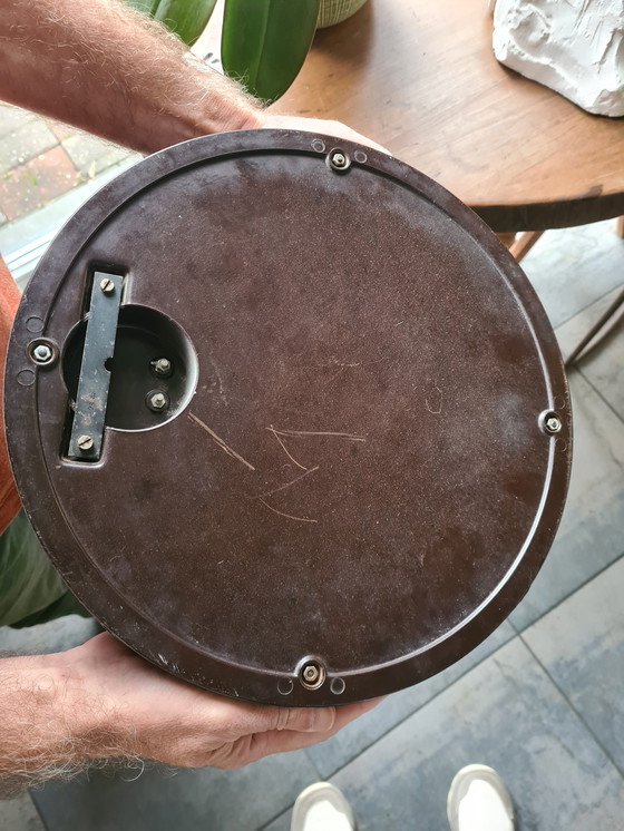 Image 1 of Vintage industriële fabrieksklok wandklok.
PRAGOTRON uit Tsjechoslowakije jaren 60 a 70.