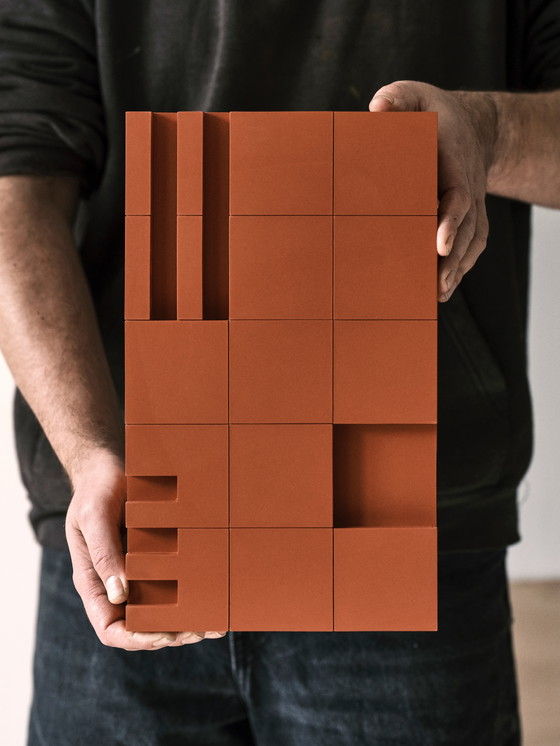 Image 1 of Brutalist concrete wall sculpture