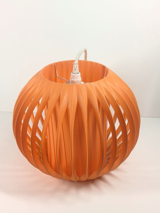 Vintage Hanglamp - Nederlands Design - Oranje - Space Age (photo 4 of 8)