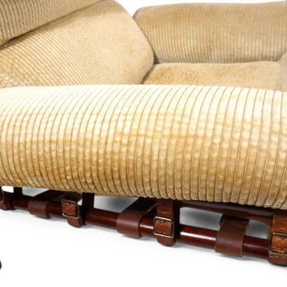 Arne Norell Inca fauteuil met voetenbank – Originele corduroy bekleding, 1970 – Textile, Vintage (photo 19 of 21)