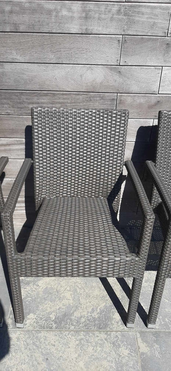 Image 1 of 4 sillas de patio apilables con cojines