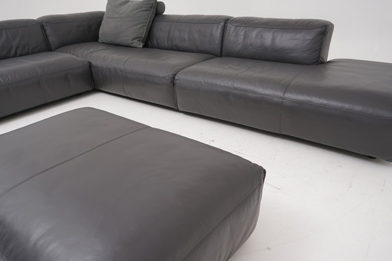 Image 1 of Rolf Benz Mio Pouf Ensemble Canapé Canapé d'angle Canapé d'angle en cuir