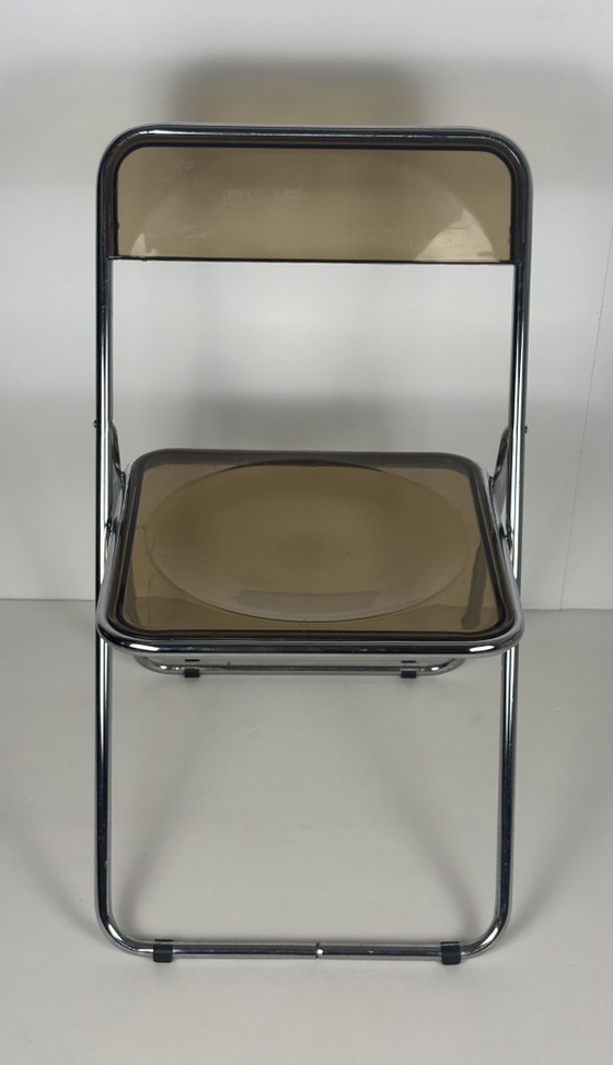 Image 1 of 3 x vintage folding chairs Italian Scandinavian design wood plastic chrome