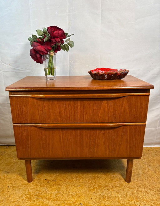 Vintage Teak Media Cabinet | 1970s | Scandinavian & Danish Inspired Design A Superb Mid-Century Retro Vintage Teak Media