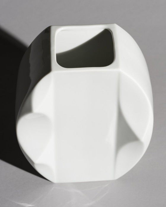 Image 1 of Heinrich Fuchs “ARCHAIS” Porcelain Vase Duo for Hutschenreuther, Germany 60s-70s
