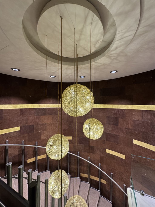 Catellani & Smith Fil de Fer LED Pendant Light 9 Spheres Gold – hanglampen, Metal, Aluminium (photo 2 of 13)