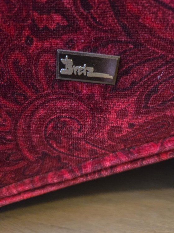 Poltrona design Bretz Mammut con pouf – velluto rosso vintage – Poltrone (photo 2 of 7)