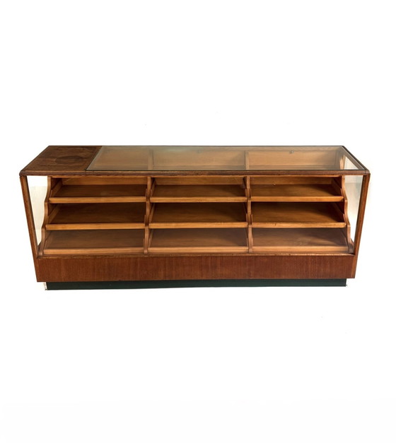 Image 1 of Vitrine/comptoir de magasin d'antiquités années 30