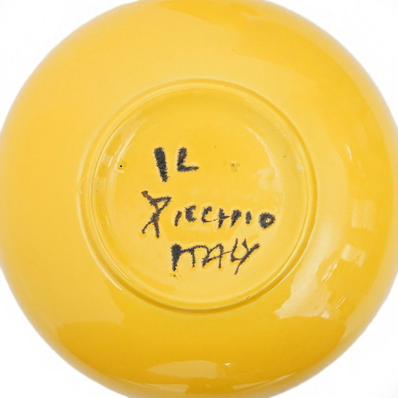 Image 1 of Vaso in ceramica gialla con coperchio di Enzo Bioli per Il Picchio, anni '70